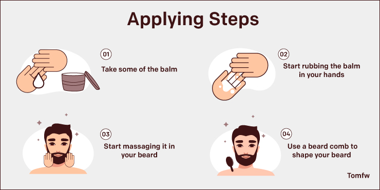 Beard Balm Applying Beard Balm Applying Steps