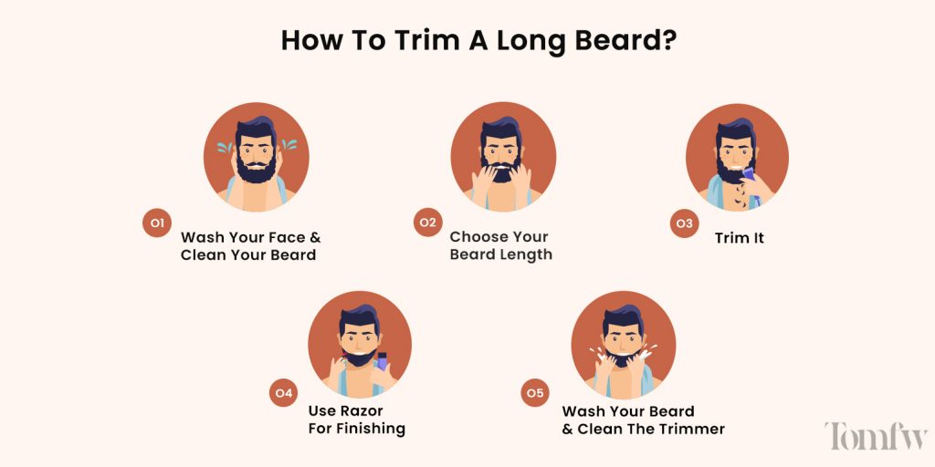 How to trim a long beard?