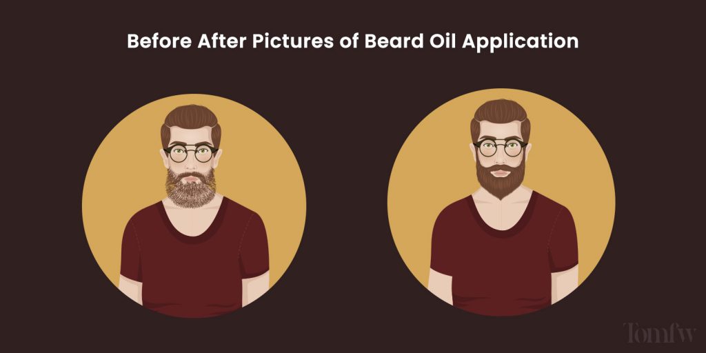 beard oil before and after