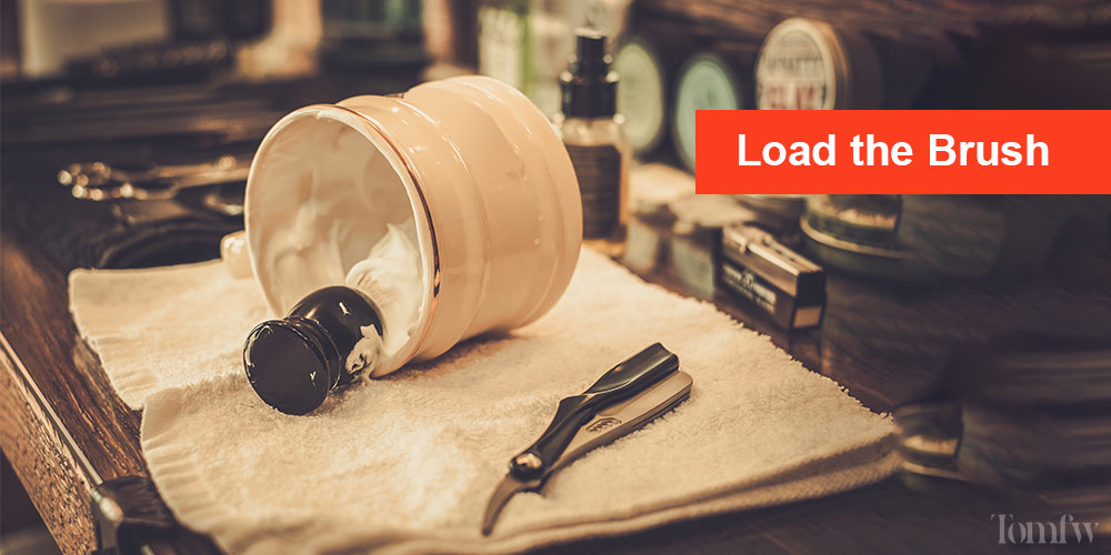 shaving soap and brush