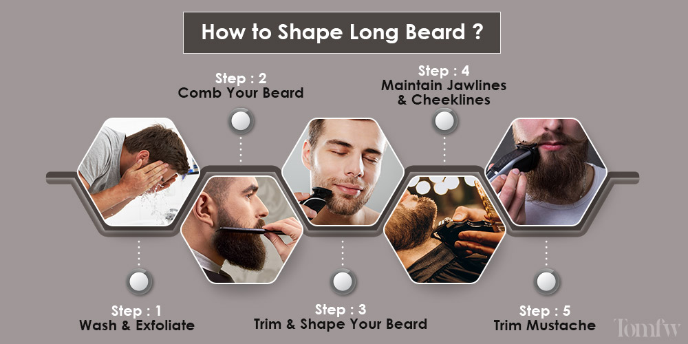 how to shape a long beard