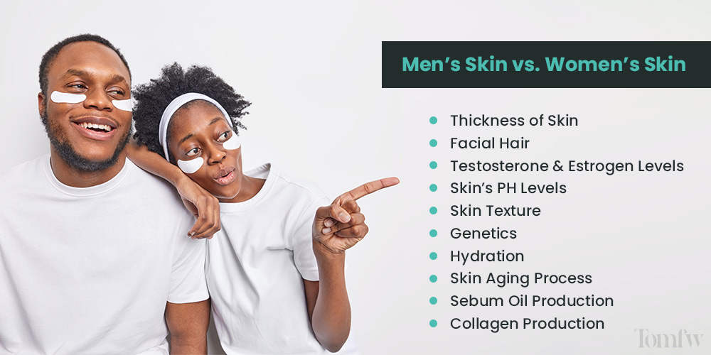 men's skin vs. women skin